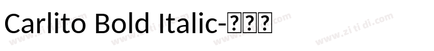 Carlito Bold Italic字体转换